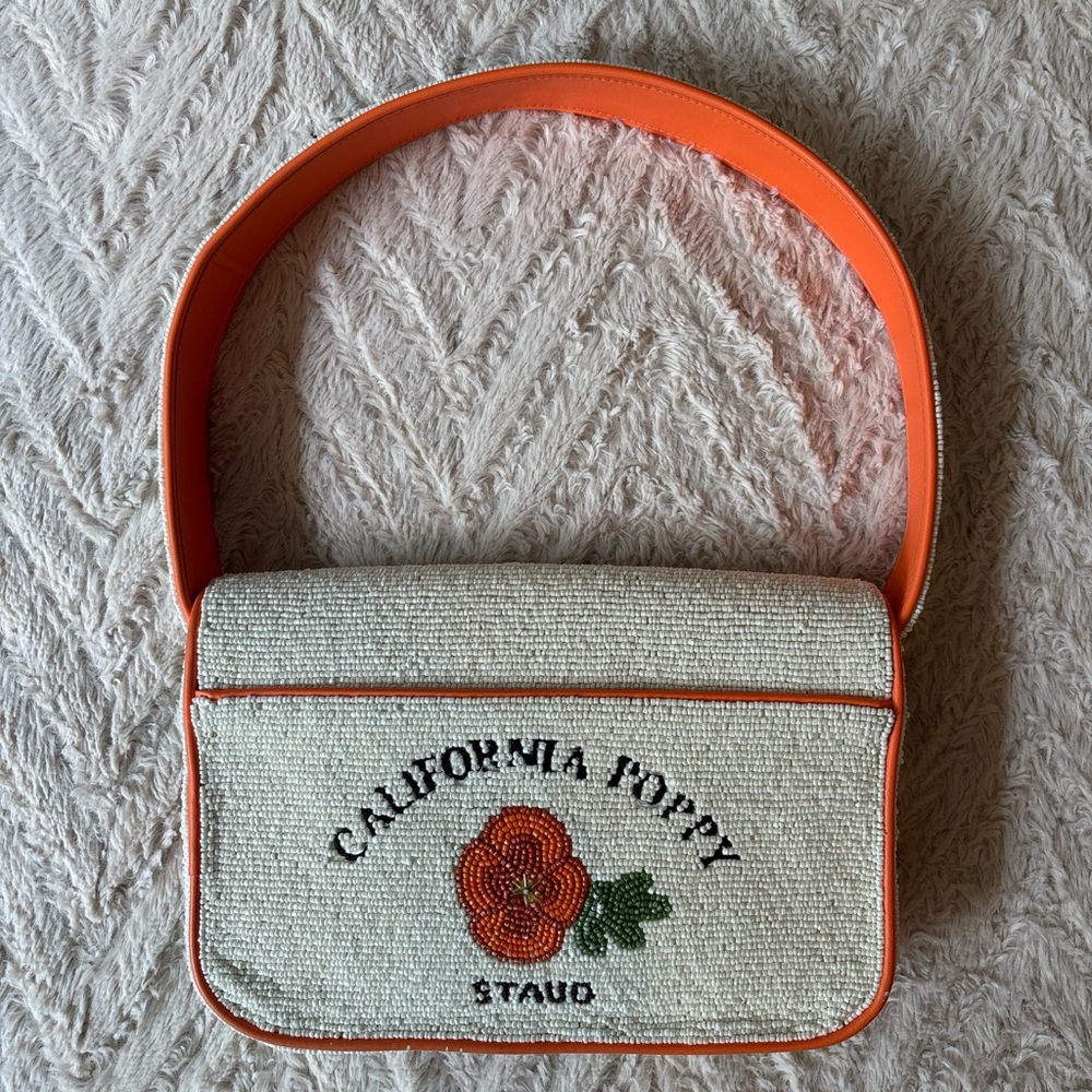 STAUD Tommy California Poppy Beaded Bag - Picture 4 of 8